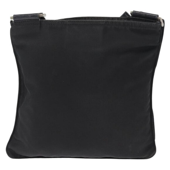 Authentic PRADA Shoulder Bag Nylon Black Silver - Picture 10 of 16